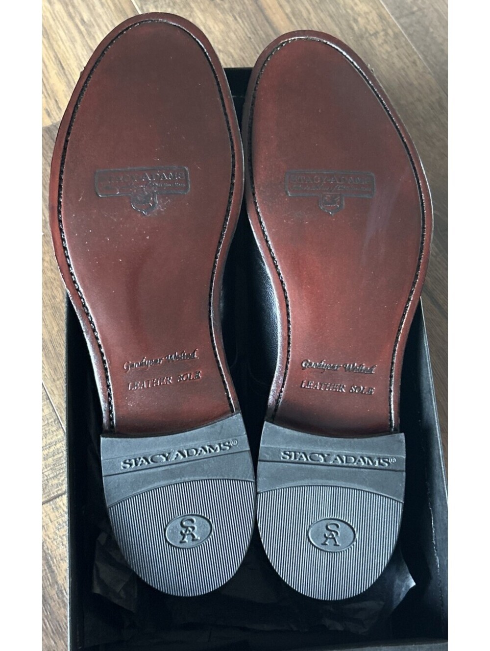 Stacy Adams Men’s Oxford Madison Cap Toe Size 11 E New In Box NIB Black Dressy - Picture 11 of 15